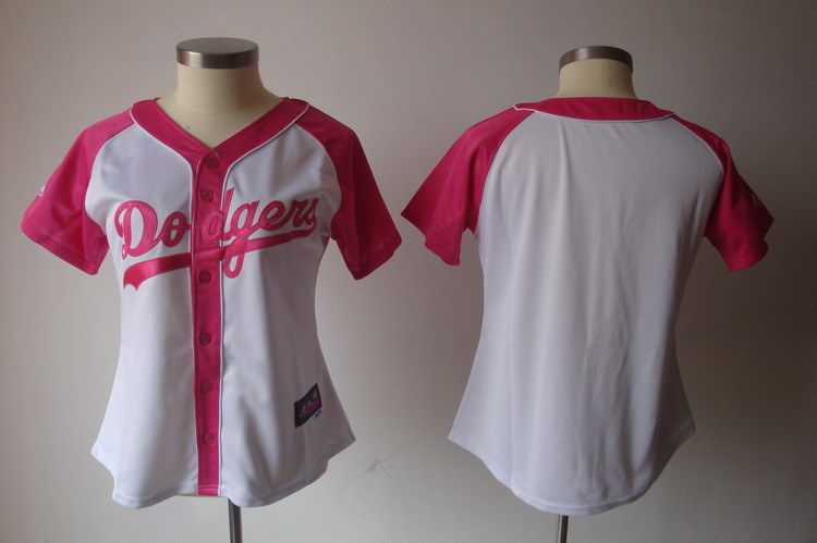 Women 2017 MLB Los Angeles Dodgers Blank Pink Splash Fashion Jersey->->Women Jersey